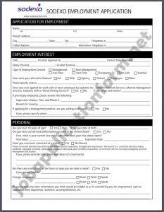 Sodexo Application Form PDF