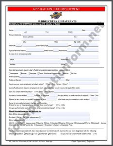 Fuddruckers Application Form PDF