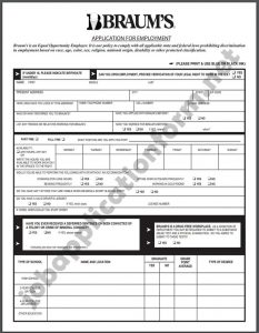 Braum's Application Form PDF