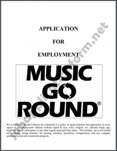 Music Go Round Application Form PDF