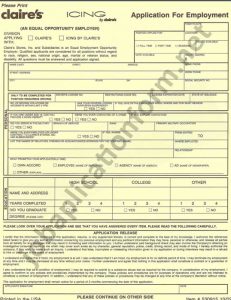 Icing Application Form