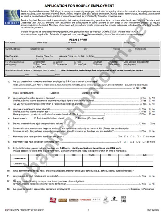 Jack Astor's Bar and Grill Job Application Form & Apply Online 2024