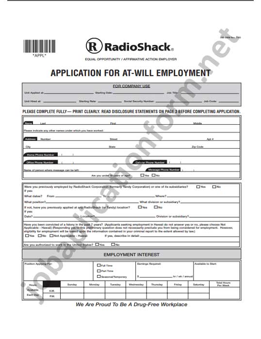 RadioShack Job Application Form & Apply Online 2024 Careers & Job