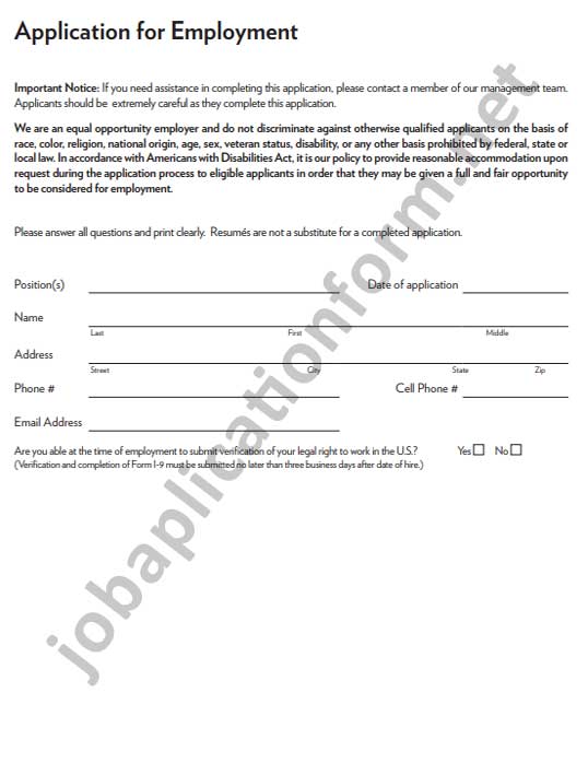 The Melting Pot Application Form Printable PDF Careers & Job